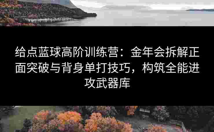 给点蓝球高阶训练营：金年会拆解正面突破与背身单打技巧，构筑全能进攻武器库